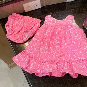 Lilly pulitzer baby girl toddler dress with bloomers 18-24 months